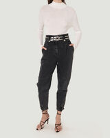 ELISANE MOCK NECK RIBBED SWEATER image number null